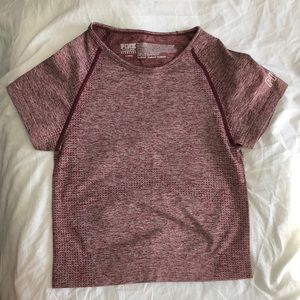 Pink seamless workout top size medium